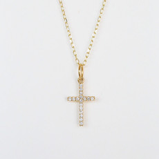 American Jewelry Mini Diamond Cross Charm (Charm Only)