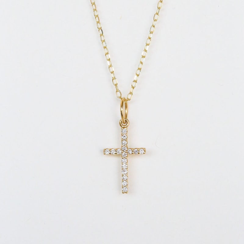 American Jewelry Mini Diamond Cross Charm (Charm Only)