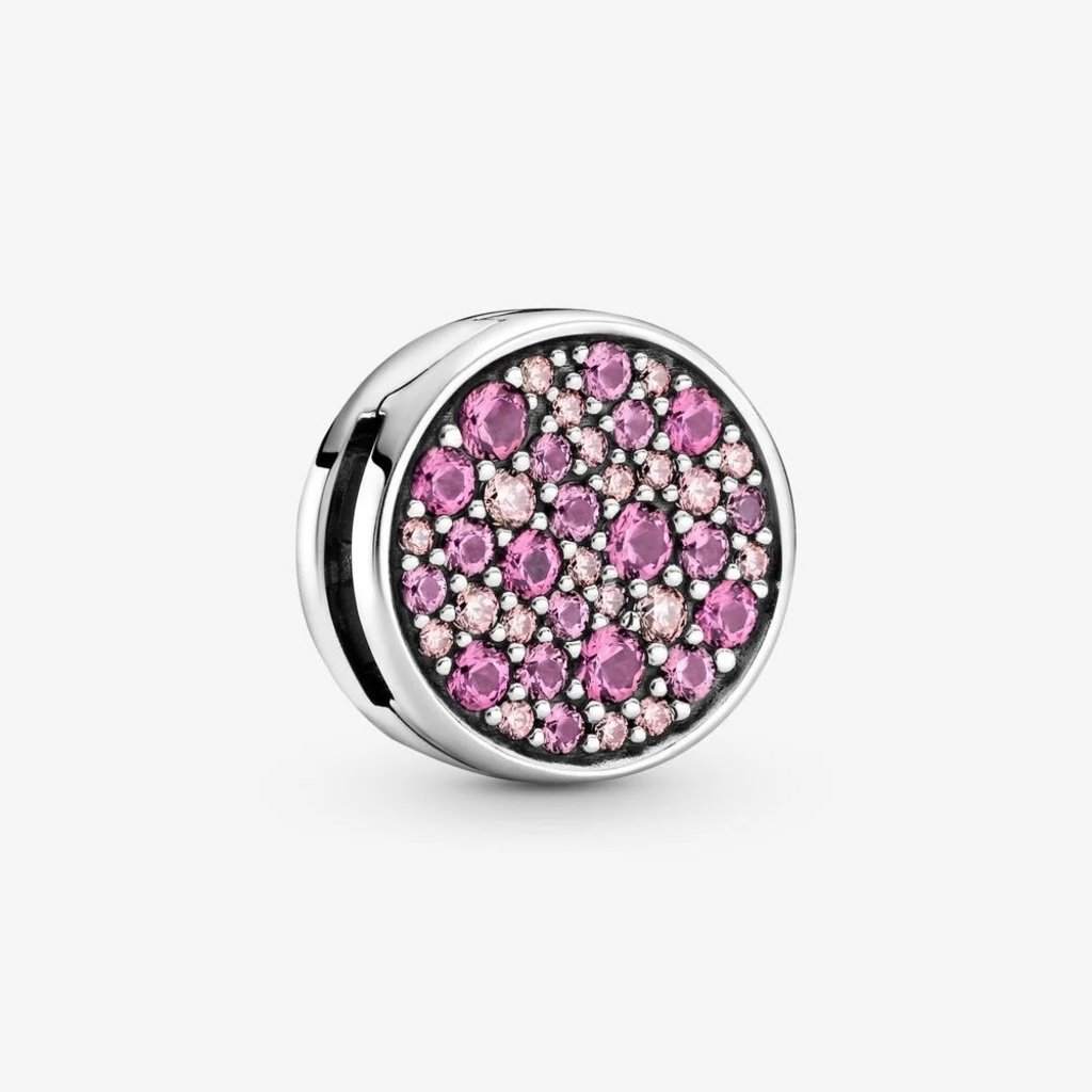 Pandora PANDORA Reflexions Charm, Pink Pave', CZ & Crystals