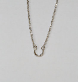 American Jewelry 14K White Gold Saddle Pendant Chain (16-18")