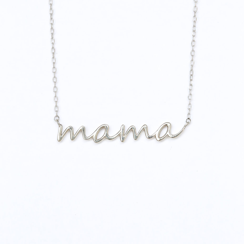 Mama  Script Necklace by Jaimie Nicole Jewelry