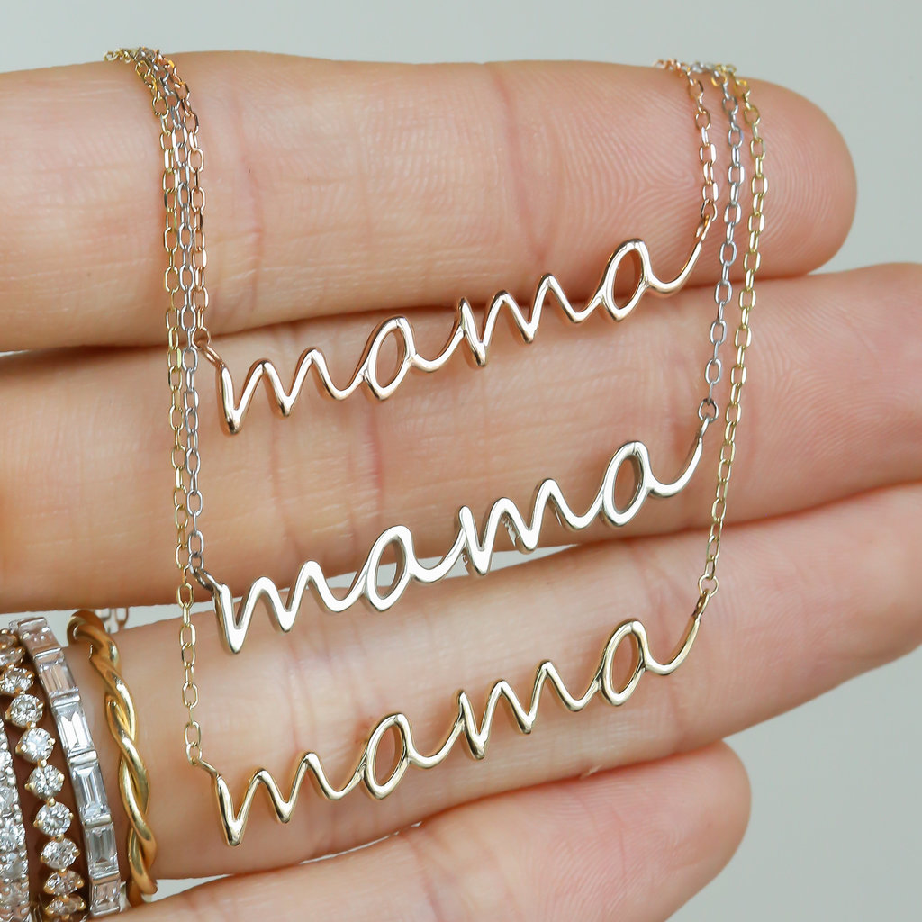 American Jewelry Mama Script Necklace