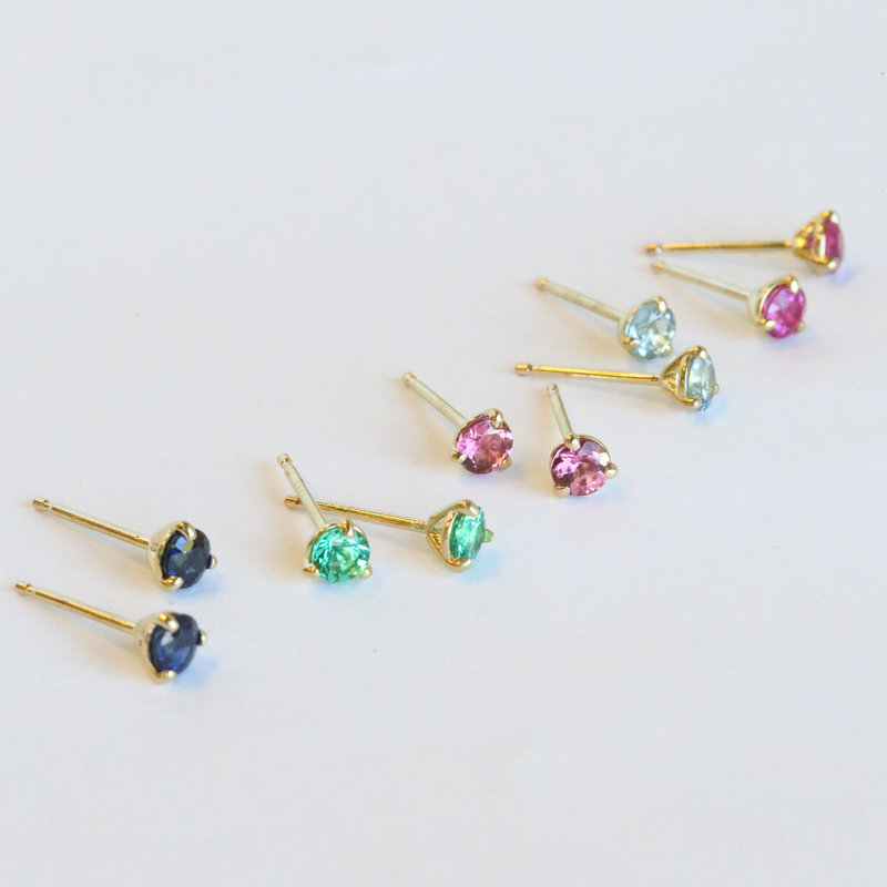 American Jewelry Gemstone Candy Stud Earrings