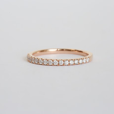 American Jewelry 14K Rose Gold .24ctw Diamond Stackable Band (Size 7)
