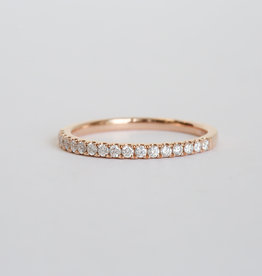 American Jewelry 14K Rose Gold .24ctw Diamond Stackable Band (Size 7)