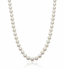 American Jewelry 14k White Gold 20" 7.5-8mm Akoya Pearl Strand Necklace