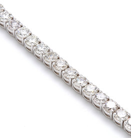 American Jewelry 14k White Gold 7.75ctw Round Brilliant Diamond Tennis Bracelet
