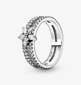 Pandora PANDORA Ring, Sparkling Snowflake, Clear CZ - Size 52