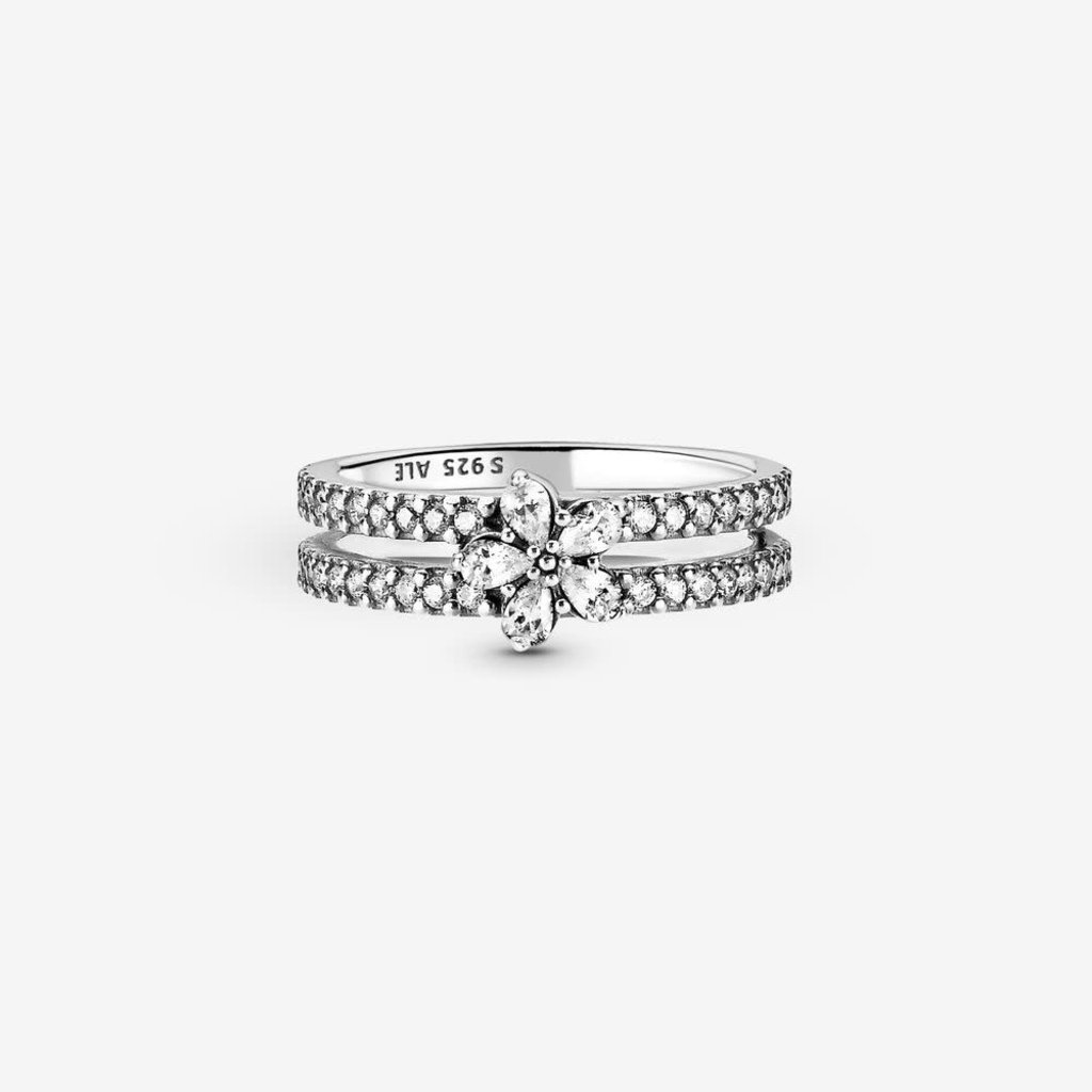 Pandora PANDORA Ring, Sparkling Snowflake, Clear CZ - Size 54