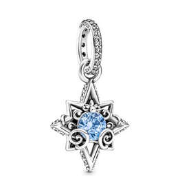 Pandora PANDORA Pendant Disney, Cinderella Blue Star, Blue & Clear CZ