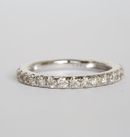American Jewelry 14K White Gold .86ctw Diamond Stackable Band (Size 7)