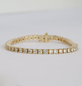 American Jewelry 14K Yellow Gold 4.67ctw Diamond Tennis Bracelet (7")