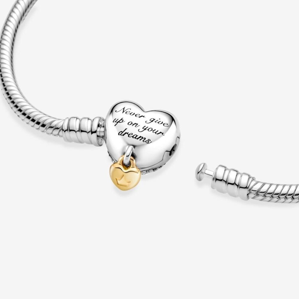 Pandora Pavé Heart Clasp Bracelet, Rose Gold-Plated | REEDS Jewelers