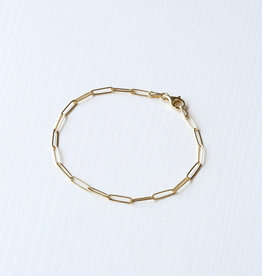 American Jewelry Paperclip Link Chain Bracelet