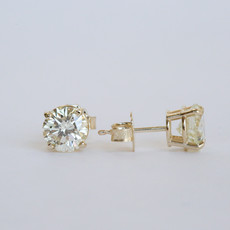 American Jewelry 14K Yellow Gold 2.00ctw K/SI Diamond Stud Earrings