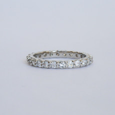 American Jewelry 14K White Gold 1ctw Diamond Eternity Band (Size 6)