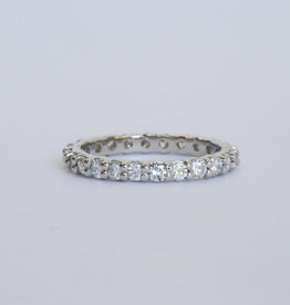 American Jewelry 14K White Gold 1ctw Diamond Eternity Band (Size 6)