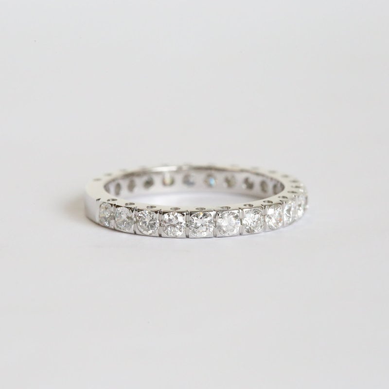 American Jewelry 14K White Gold 1.20ctw Diamond Stackable Band (Size 7)