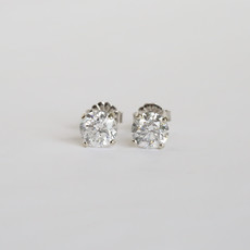 American Jewelry 14K White Gold 2ctw G-H/SI3 Martini Diamond Stud Earrings