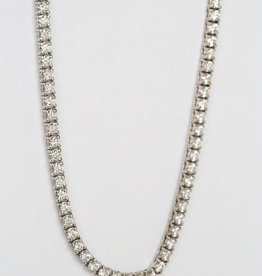 American Jewelry 14K White Gold 20ctw Round Brilliant Diamond Tennis Necklace