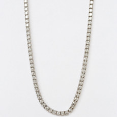 American Jewelry 14K White Gold 20ctw Diamond Tennis Necklace (22")