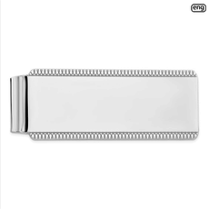 American Jewelry Sterling Silver Rhodium-plated Satin Front Satin Back Money Clip