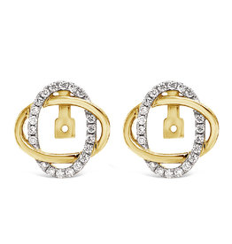 American Jewelry 14k Yellow Gold .31ctw Diamond Earring Jackets