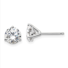 American Jewelry 14k White Gold 2ctw Round Brilliant Diamond Stud Earrings