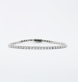 American Jewelry 14k White Gold 5ctw Lab Grown Diamond Tennis Bracelet