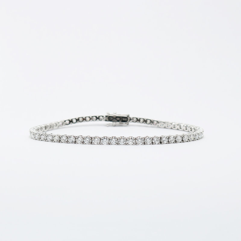 American Jewelry 14k White Gold 5ctw Lab Grown Diamond Tennis Bracelet