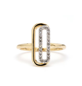 American Jewelry 14k Yellow Gold .21ctw Diamond Ladies Fashion Ring (Size 7)