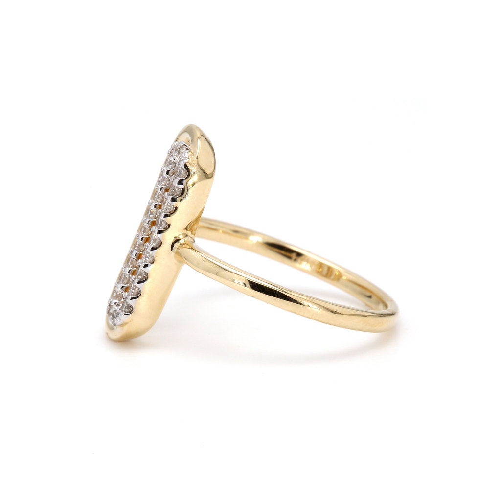 American Jewelry 14k Yellow Gold .21ctw Diamond Ladies Fashion Ring (Size 7)