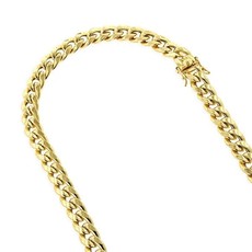 American Jewelry 10k Yellow Gold 24" 9.5mm Solid Cuban Link Chain