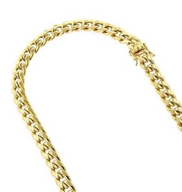 American Jewelry 10k Yellow Gold 24" 9.5mm Solid Cuban Link Chain