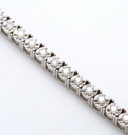 American Jewelry 14k White Gold 1.80ctw Round Brilliant Diamond Tennis Bracelet
