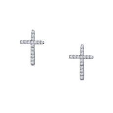 American Jewelry Lafonn .32cttw Cross Stud Earrings