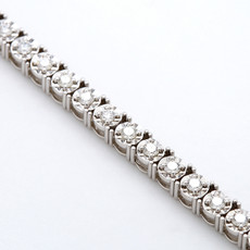 American Jewelry 14k White Gold 2ctw Round Brilliant Diamond Tennis Bracelet