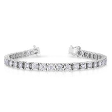 American Jewelry 14k White Gold 2ctw Round Brilliant Diamond Tennis Bracelet