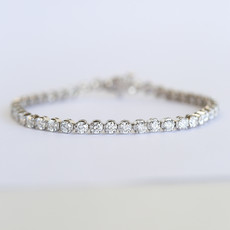American Jewelry 14K White Gold 6ctw Lab Grown Diamond Tennis Bracelet (7")