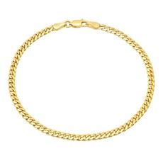 American Jewelry 14k Yellow Gold 8" 4mm Cuban Link Bracelet