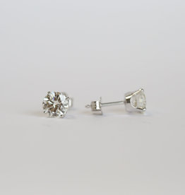 American Jewelry 14k White Gold 2ctw H-I/SI1 Diamond Stud Earrings