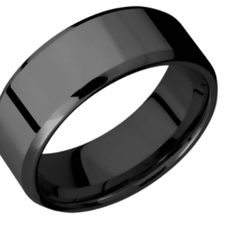 American Jewelry Black Ceramic 8mm Men's Wedding Band (Size 10)