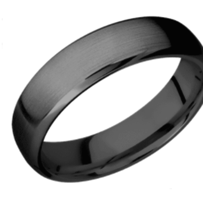 American Jewelry Zirconium 6mm Satin & Polished Men's Wedding Band (Size 12)