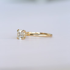 American Jewelry 14K Yellow Gold 1.00ct H/I1 Round Brilliant Diamond Solitaire Engagement Ring (Size 7)
