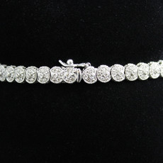 American Jewelry 14k White Gold .90ct Ruby & 3.10ctw Diamond Bracelet