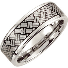 American Jewelry Cobalt Laser Design Wedding Ring