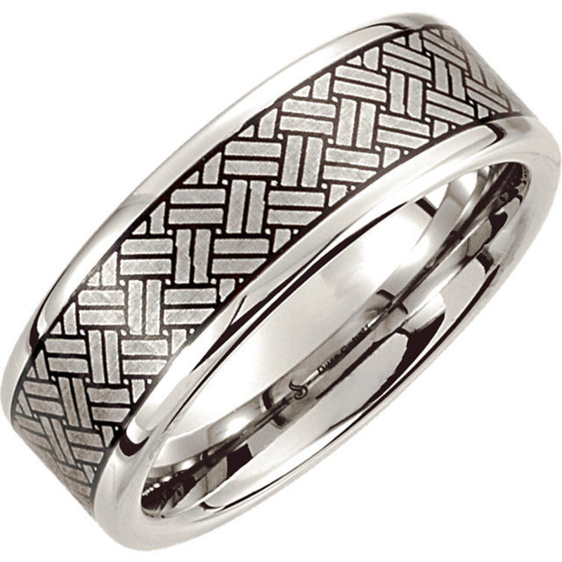 American Jewelry Cobalt Laser Design Wedding Ring