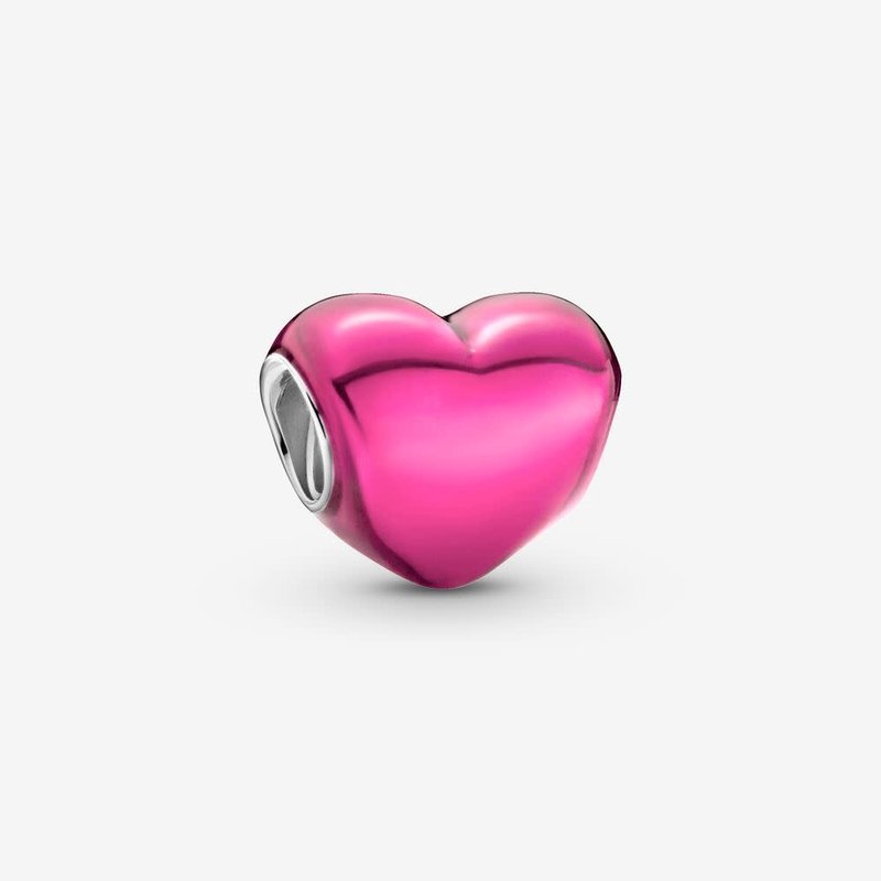 Pandora PANDORA Charm, Metallic Pink Heart, Enamel