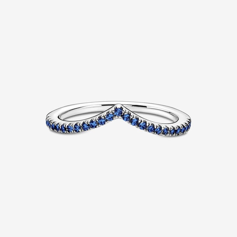 Pandora PANDORA Ring, Timeless Sparkling Wish, Blue Crystals - Size 50