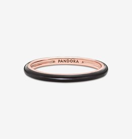 Pandora PANDORA ME Rose Ring, Black Enamel - Size 50
